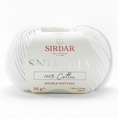Sirdar Snuggly 100% Cotton DK Yarn 762 White