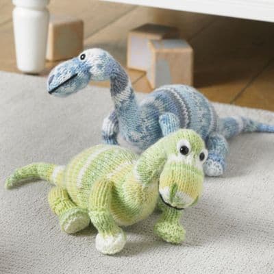 Sirdar Snuggly Baby Crofter DK 5215 Dinosaur Toy Knitting Pattern