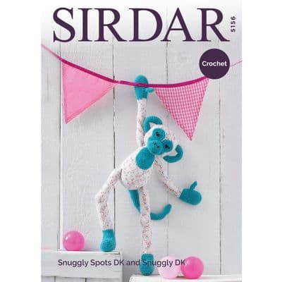 Sirdar Snuggly DK 5156 Monkey Toy Crochet Pattern REDUCED