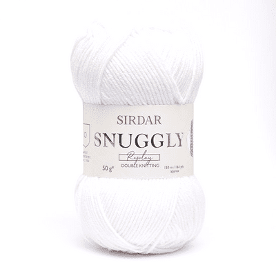Sirdar Snuggly Replay DK Yarn 100 Whiz Kid White