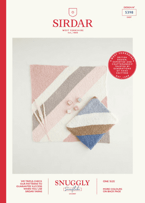 Sirdar Snuggly Snowflake Chunky Diagonal Blanket Knitting Pattern 5398