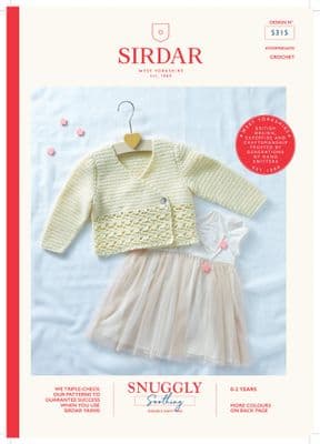 Sirdar Snuggly Soothing DK 5315 Crochet Pattern Cardigan