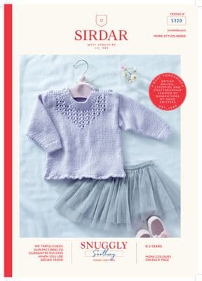 Sirdar Snuggly Soothing DK 5320 Knitting Pattern Lacey Sweater