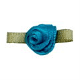 Small Ribbon Roses With Green Leaves 346 JADE