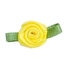 Small Ribbon Roses With Green Leaves 640 LEMON