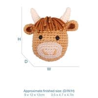 Trimits Beginners Amigurumi Crochet Kit - Highland Cow