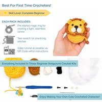 Trimits Beginners Amigurumi Crochet Kit - Lion