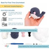 Trimits Beginners Amigurumi Crochet Kit - Whale