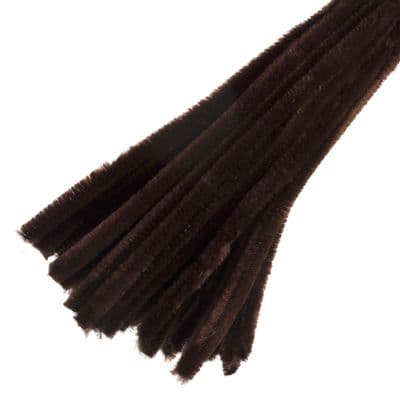 Trimits Chenille Wires / Pipe Cleaners 30cm x 12mm Brown (15 Pack)