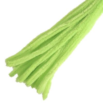 Trimits Chenille Wires / Pipe Cleaners 30cm x 12mm Lime (15 Pack)
