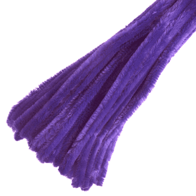 Trimits Chenille Wires / Pipe Cleaners 30cm x 12mm Purple (15 Pack)