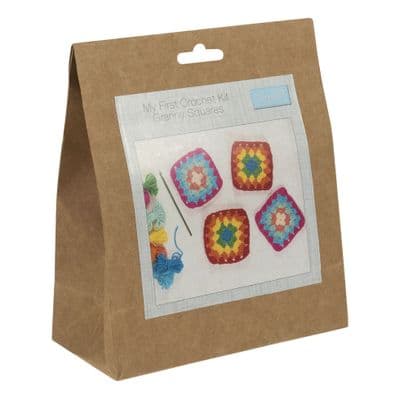 Trimits My First Crochet Kit Granny Squares - Brights