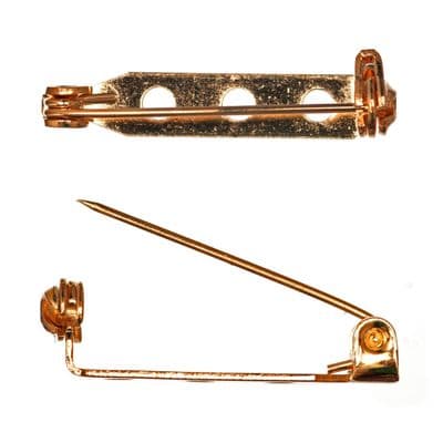 Trimits Pin Brooch Bar – Gold 28mm (Pack of 2, Sew‑On)