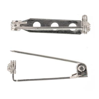 Trimits Pin Brooch Bar – Silver 28mm (Pack of 2, Sew‑On)