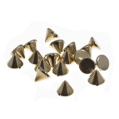 Trimits Studs Cone Sew-on 10mm Gold REDUCED