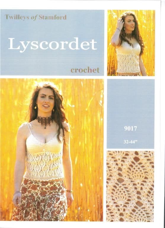 Twilleys Cotton Crochet Pineapple Camisole Vest Pattern 9017