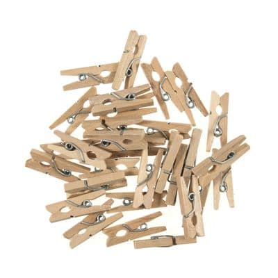 Wooden Clothes Pegs NATURAL