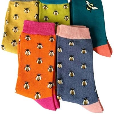 Bee Socks 5 Pair Multi Pack Women’s Size 4 to 7