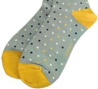 Bee Socks in Blue Grey and Yellow