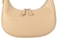 Beige Shoulder Bag Top Handle Faux Leather Handbag in Light Brown