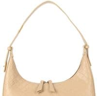 Beige Shoulder Bag Top Handle Faux Leather Handbag in Light Brown