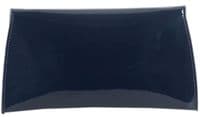 Blue Clutch Bag Navy Faux Patent Leather Shoulder Bag Glossy Handbag