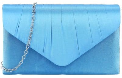Blue Clutch Bag Satin Evening Bag