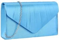 Blue Clutch Bag Satin Evening Bag