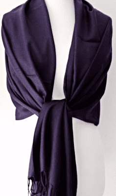 Blue Pashmina Wrap Women's Plain Navy Oversized Scarf