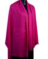 Cerise Pink Pashmina Wrap Lightweight Plain Organic Cotton Scarf