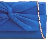 Clutch Bag in Royal Blue Faux Suede Women's Evening Bag