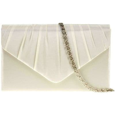 Cream Clutch Bag Satin Evening Bag