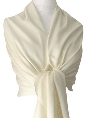 Cream Pashmina Wrap Women's Plain Oversized Cosy Scarf