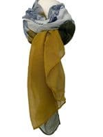 Floral Scarf in Mustard Yellow
