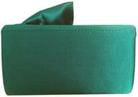 Green Clutch Bag Ladies Satin Wedding Prom Evening Shoulder Bag Diamante Trim