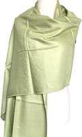 Green Pashmina Light Sage Green Coloured Wrap Plain Shawl