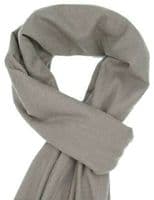 Grey Plain Scarf for Men or Women Pashmina Wrap