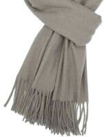 Grey Scarf for Men or Women Plain Pashmina Wrap