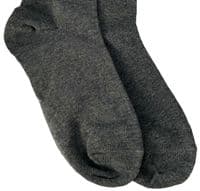 Grey Socks Ladies with Leopard Print Trim Women's Size 4 - 7