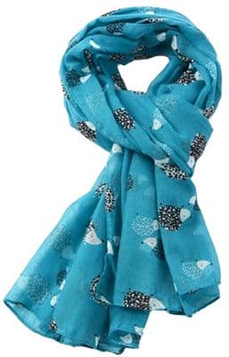 Hedgehog Scarf in Turquoise Blue