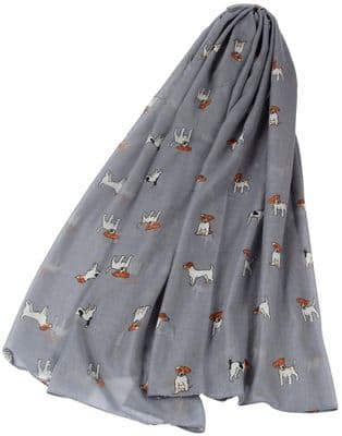 Jack Russell Scarf in Grey