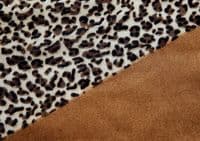 Leopard Print Scarf in Brown and Black with Gold Sparkle