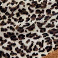 Leopard Print Scarf in Brown and Black with Gold Sparkle