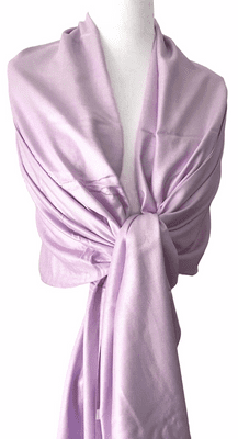 Lilac Pashmina Wrap Purple Plain Shawl