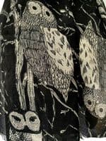 Owl Scarf in Black and Grey