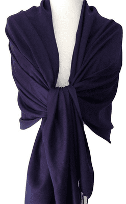 Plain Pashmina Wrap in Navy Blue