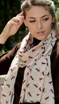 Robin Scarf by Peony Scarves in Beige