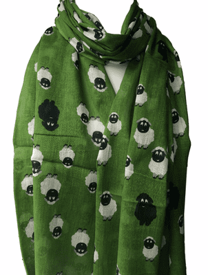 Sheep Scarf in Green