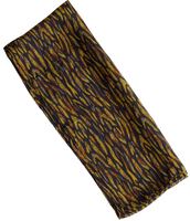 Silk Scarf with a Navy Blue Mustard and Red Coloured Abstract Pattern