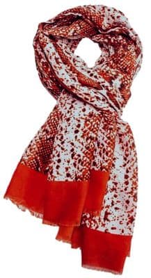 Snakeskin Scarf in Brown Orange